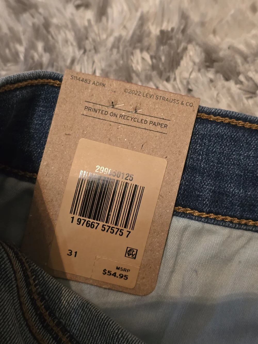 Levi's Blue Rolled-Hem Distressed Denim Shorts